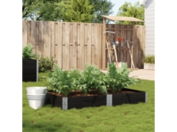 Vidaxl Vaso/floreira De Jardim 150x100cm Madeira De Pinho Maciça Preto