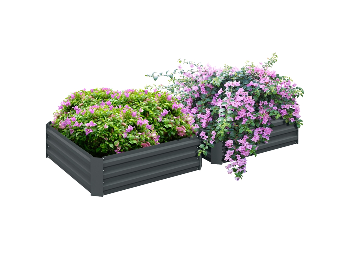 Jardineira Elevada Modular com 3 Camadas, CHEZMOI (71x61x77cm)