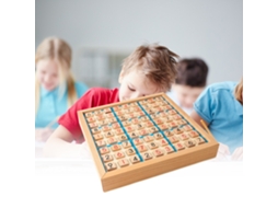 Primerox jogo de Sudoku de Madeira com Gaveta e Livro de Quebra cabeças para Crianças e Adultos