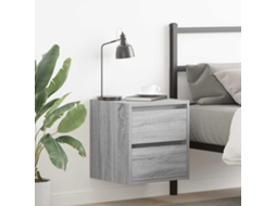 Vidaxl Mesas De Cabeceira De Parede 2 Pcs 38x34x40 Cm Cinzento Sonoma