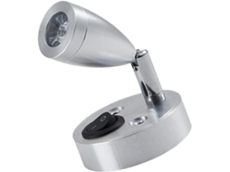 Luminária De Leitura Led Healifty 12v 3w Branca 6000k Em Metal Prateado, Holofote De Parede Multifuncional Ajustável