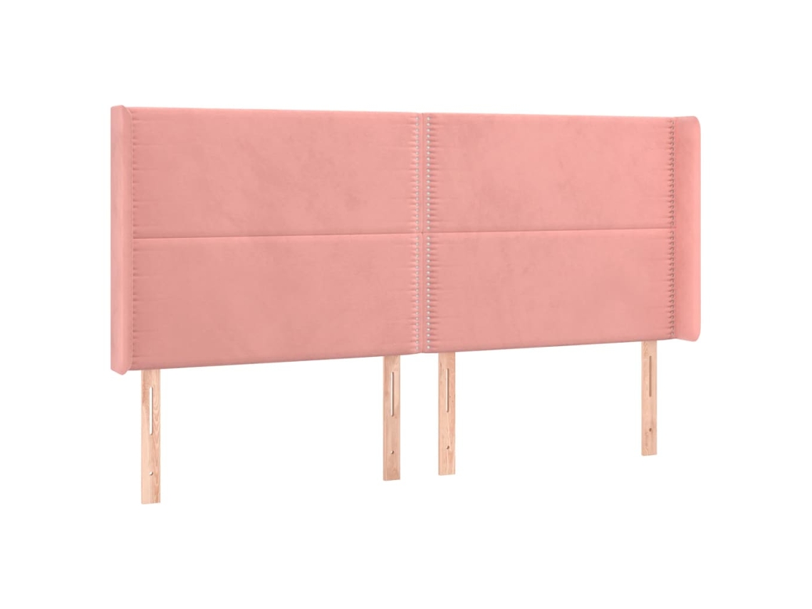 Headboard, Headboards Vidaxl Cor-de-rosa Veludo (163 X 16 X 118/128 Cm)
