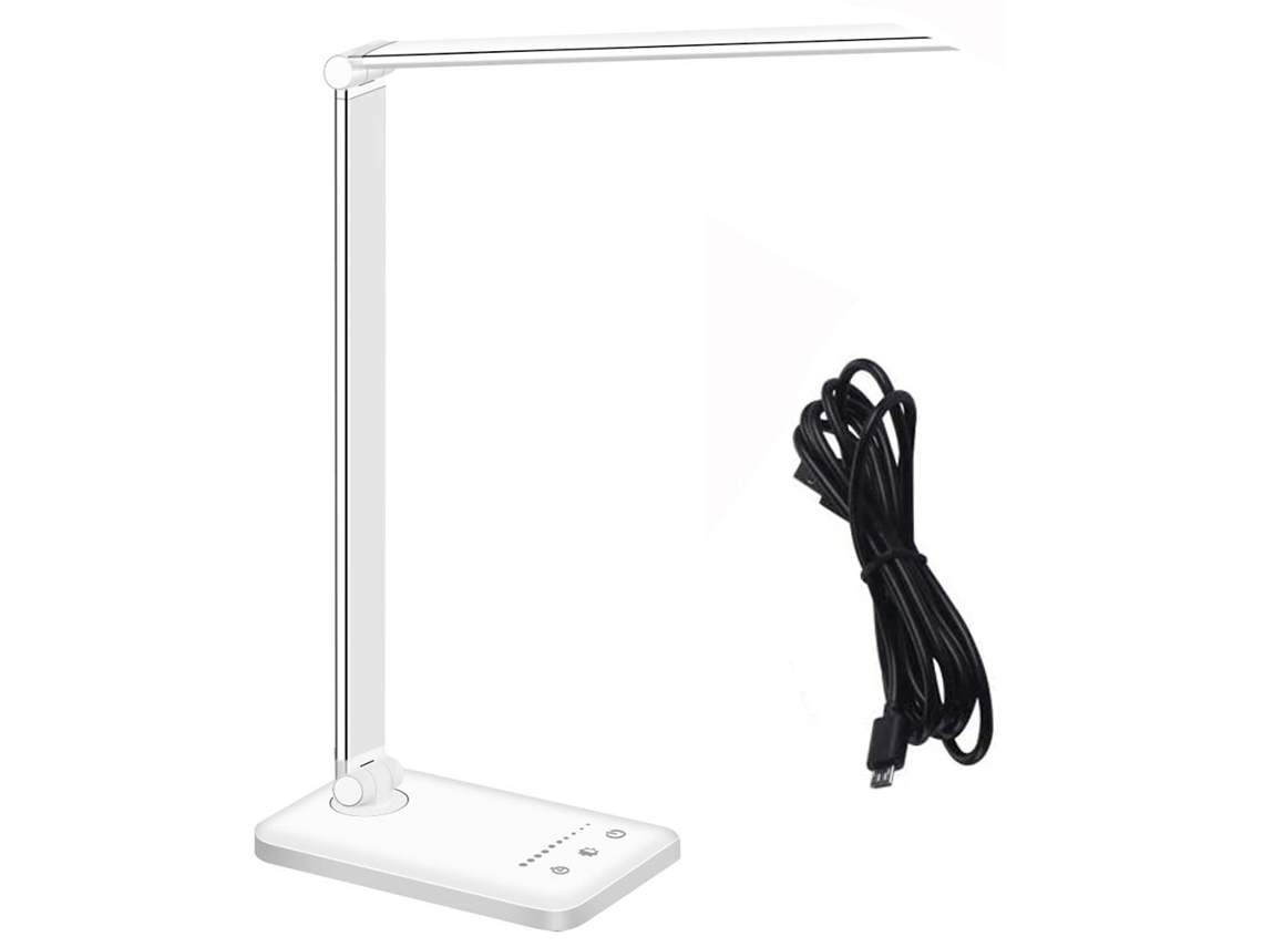 Lâmpada De Mesa Led, Carregador Sem Fio, Usb, 5 Modos E Brilhos, Toque, Temporizador, Proteção Ocular KOFIHETY