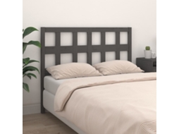 Vidaxl Cabeceira De Cama 125,5x4x100 Cm Pinho Maciço Cinzento