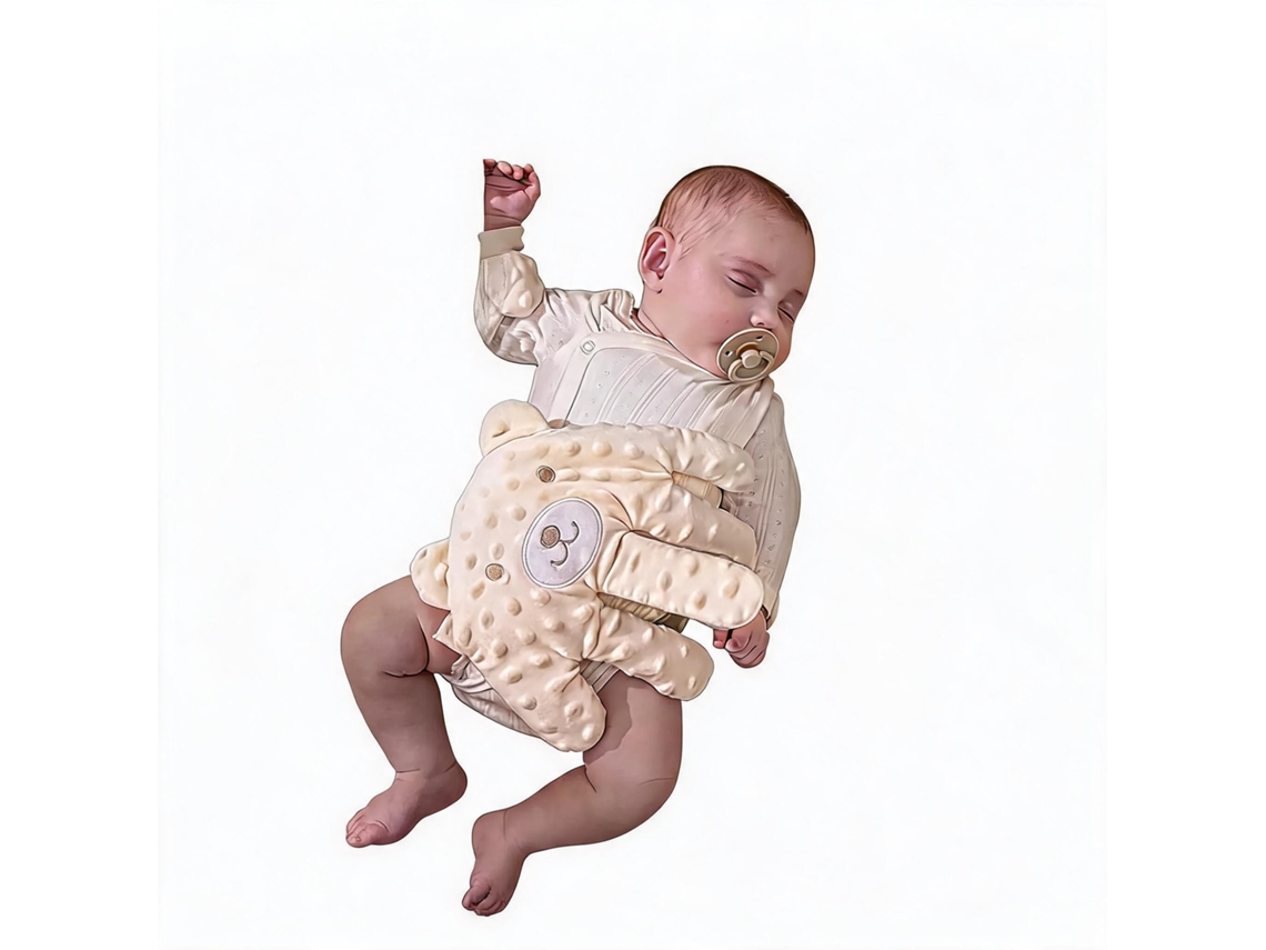 Boneca Calmante Para Bebês Com Palmadinhas Automáticas No Bumbum - Anti-sobressalto E Ajuda A Dormir Em Minutos (urso Bege)