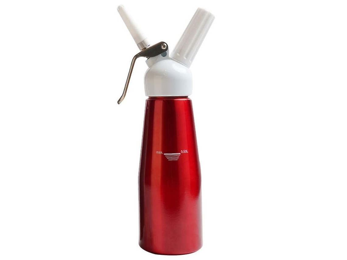 Dispensador De Creme De 500ml De Alumínio Com 3 Bicos Para Creme Chantilly