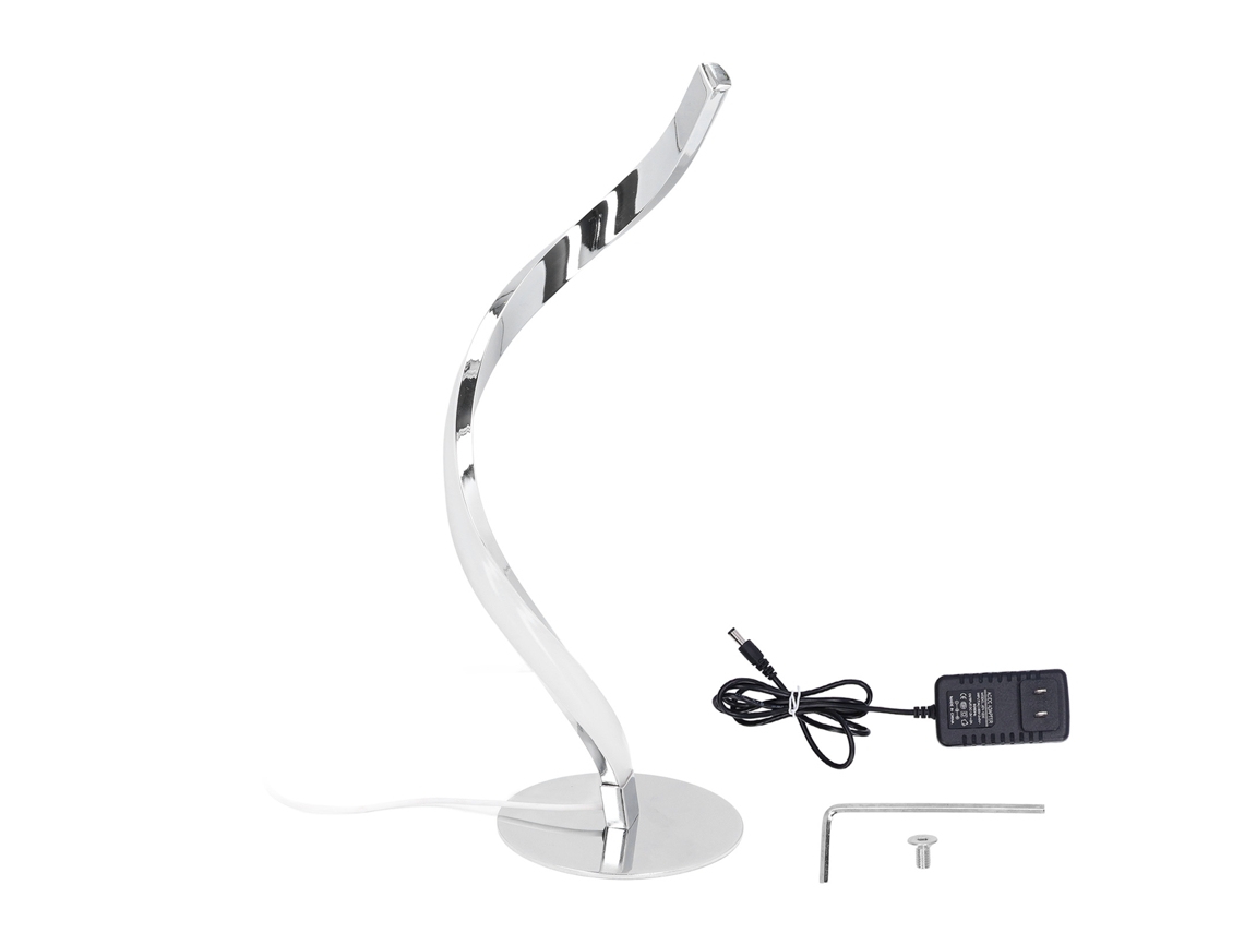 Rebe-lâmpada De Mesa Curva Moderna Led Luz Branca 3000k Espiral Para Sala Dormitório 100‑240v Plug Us
