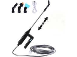 Pulverizador Elétrico De Jardim, Pulverizador Telescópico Com 3 Bicos E Mangueira De 5 M, Recarregável Por Usb, Pulverizador De Jardim Portátil Zeuxo