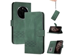 Capa De Celular De Couro Com Flip Cubic Skin Feel