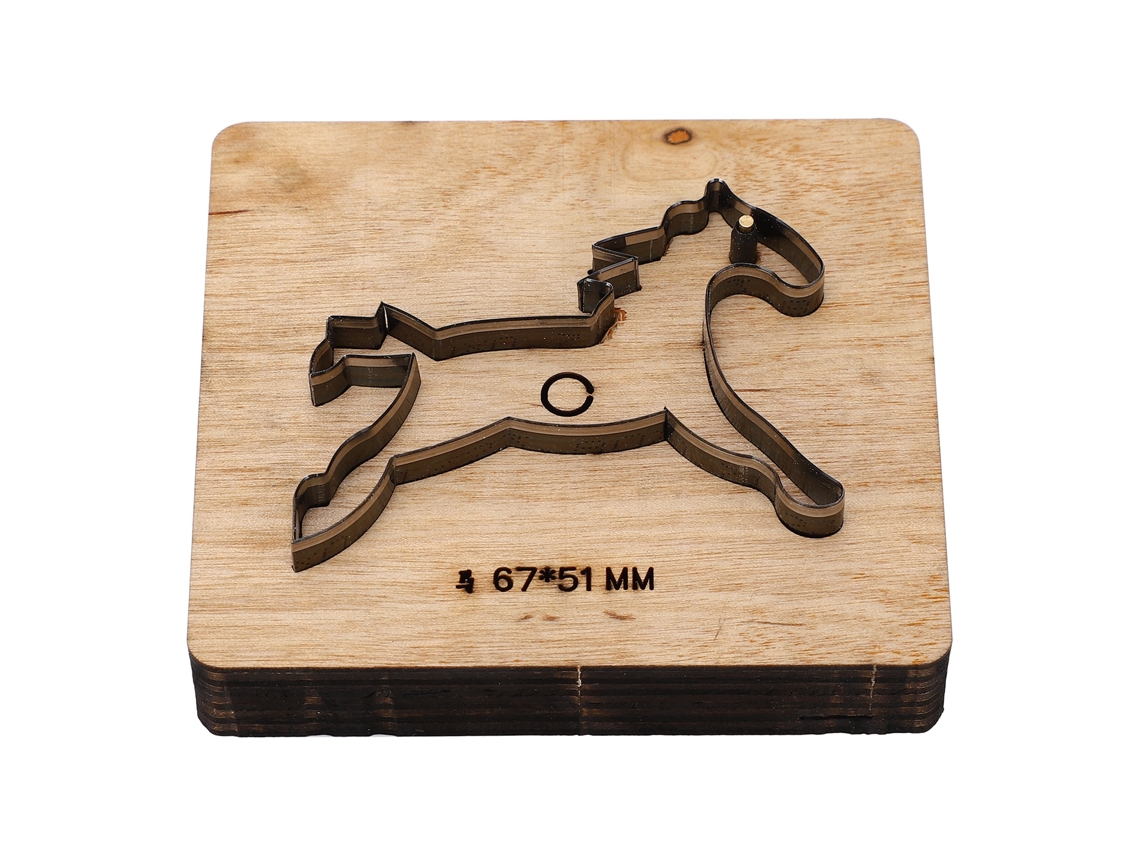 Mold De Corte De Couro Forma De Cavalo Aço Liga Borda Limpa Afiada 67x51mm Para Artesanato