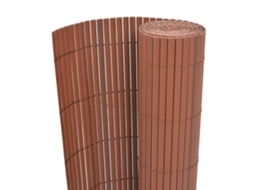 Vidaxl Cerca De Jardim Dupla Face Pvc 90x300 Cm Castanho