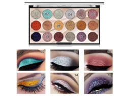 Paleta De Sombras Para Pálpebras Brilhantes 18 Cores, Paleta De Maquiagem Brilhante À Prova Dágua, Sombra Para Pálpebras