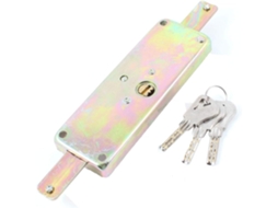 Fechadura de Porta de Garagem com Chave Vertical 3 Chaves Prateadas CHABERLU