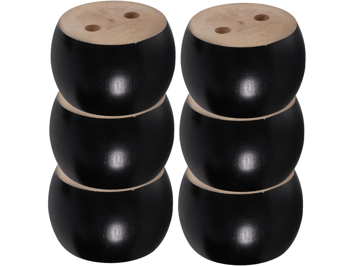 Conjunto De 6 Pés Madeira Para Móveis, Estilo Pão, Ideais Para Sofás E Outros Móveis De Madeira Instalação Estável