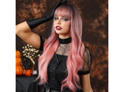 Peruca Feminina para Cosplay, Uso Diário em Festas, com Cachos Realistas e Aparência Natural. Ondulada e Realista. TAISHENGDA