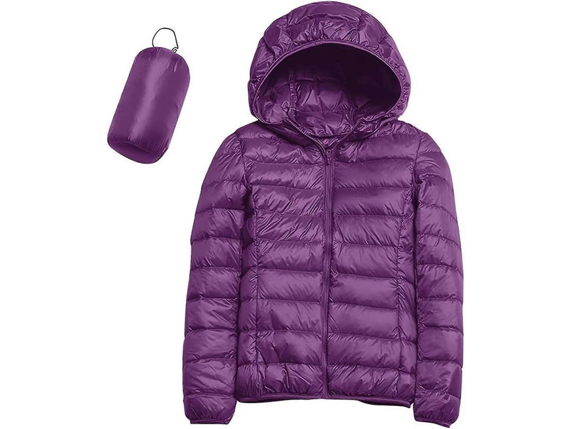 2026 chaqueta de Plumón Ligera para Mujer Con Capucha, Abrigo Compacto Impermeable, Ideal para Viajes Y Clima Frío