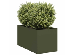 Vidaxl Vaso/floreira 40x80x40 Cm Aço Laminado A Frio Verde