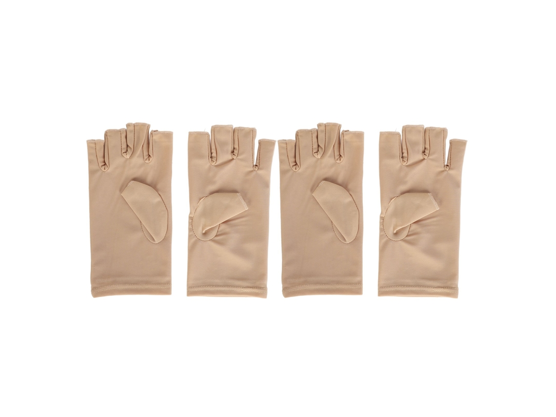 Luvas De Proteção Uv Sem Dedo Para Manicure Antienvelhecimento Respiráveis Cor De Pele Para Unhas
