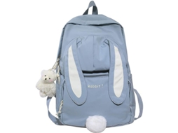 Mochila Kawaii LINJOU Conejo com Orelhas Longas, azul