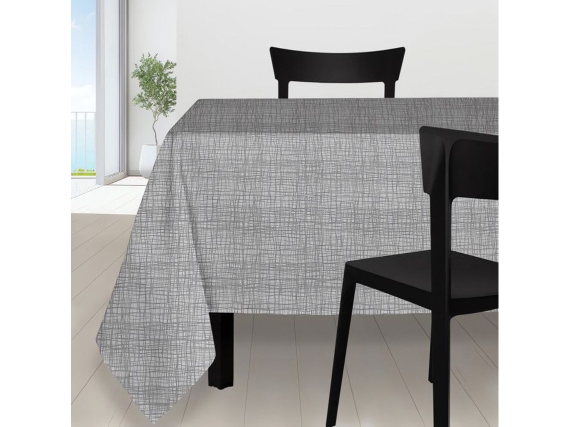 Toalha de Mesa SOLEIL DOCRE Quadrada Poliéster Cinzento (180x180cm)