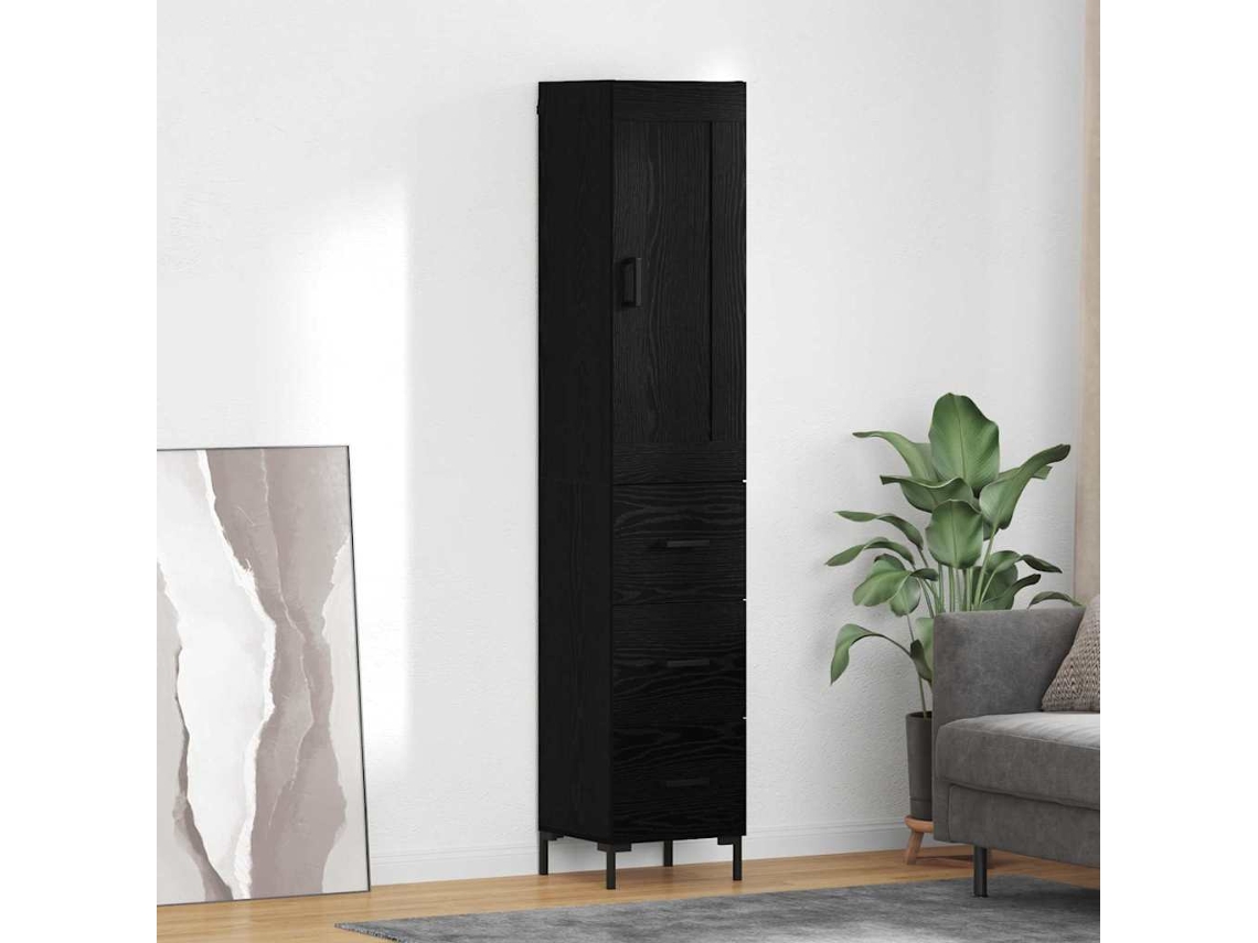 Vidaxl Buffê Carvalho Preto 34,5 X 34 X 180 Cm Derivados De Madeira
