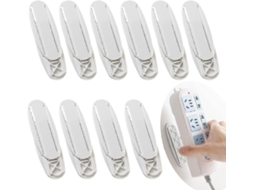 Kit De 10 Peas Para Fixao De Rguas De Tomadas Na Parede, Suporte Autoadesivo Para Rgua De Tomadas, Fixao De Rgua De Tomadas Em Plstico. Olysi Shop