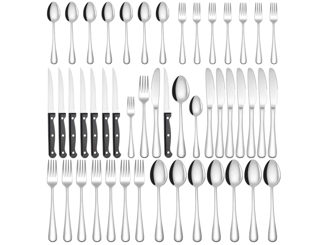 Talheres Inox 48 Peças Com Facas De Bife, Para Casa/festas/restaurantes Â Tommy01