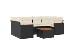 Garden Sofa Set, Garden Sofa Sets Vidaxl Preto Rattan / Vime (n/a)