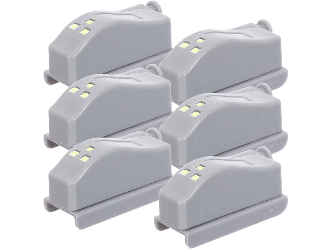 Luzes Led Para Dobradiças De Armários, 6 Peças, Luz Branca Fria, Economia De Energia, Instalação Sem Gokoco