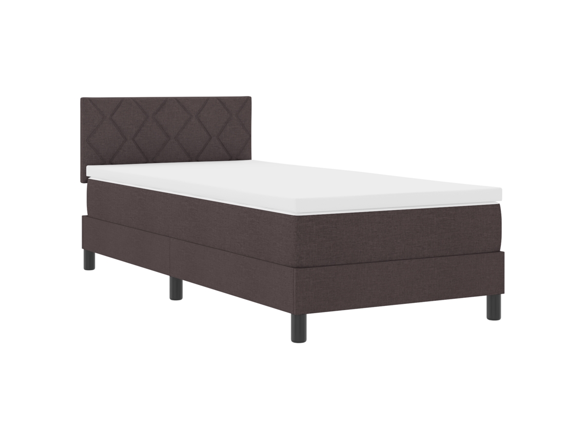 Conjunto 1 Cama Box Vidaxl Castanho Tecido (90 X 200 Cm)