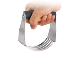 Cortador de Masa de Acero Inoxidable Con 4 Cuchillas, Mezclador Ergonómico para Pasteles, Galletas Y Cocina