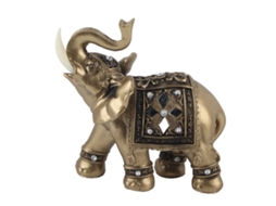 Estátua de Elefante Dourado Decorativa | S/MARCA