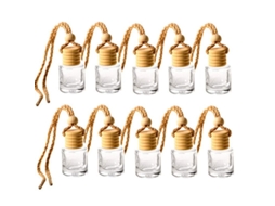 2026 10 Unidades de Frascos de Vidro Vacíos Colgantes para Perfume Aromaterapia Recargables para Coche Y Hogar 8ml