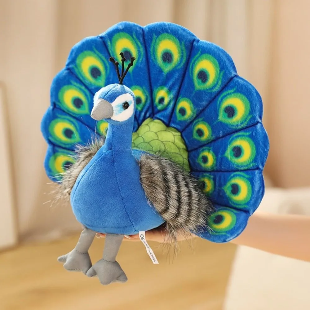 Pavão com a Cauda Aberta Pavão de Simulação Fofo em Algodão Pp, 30 Cm MDUG (estilo 2)