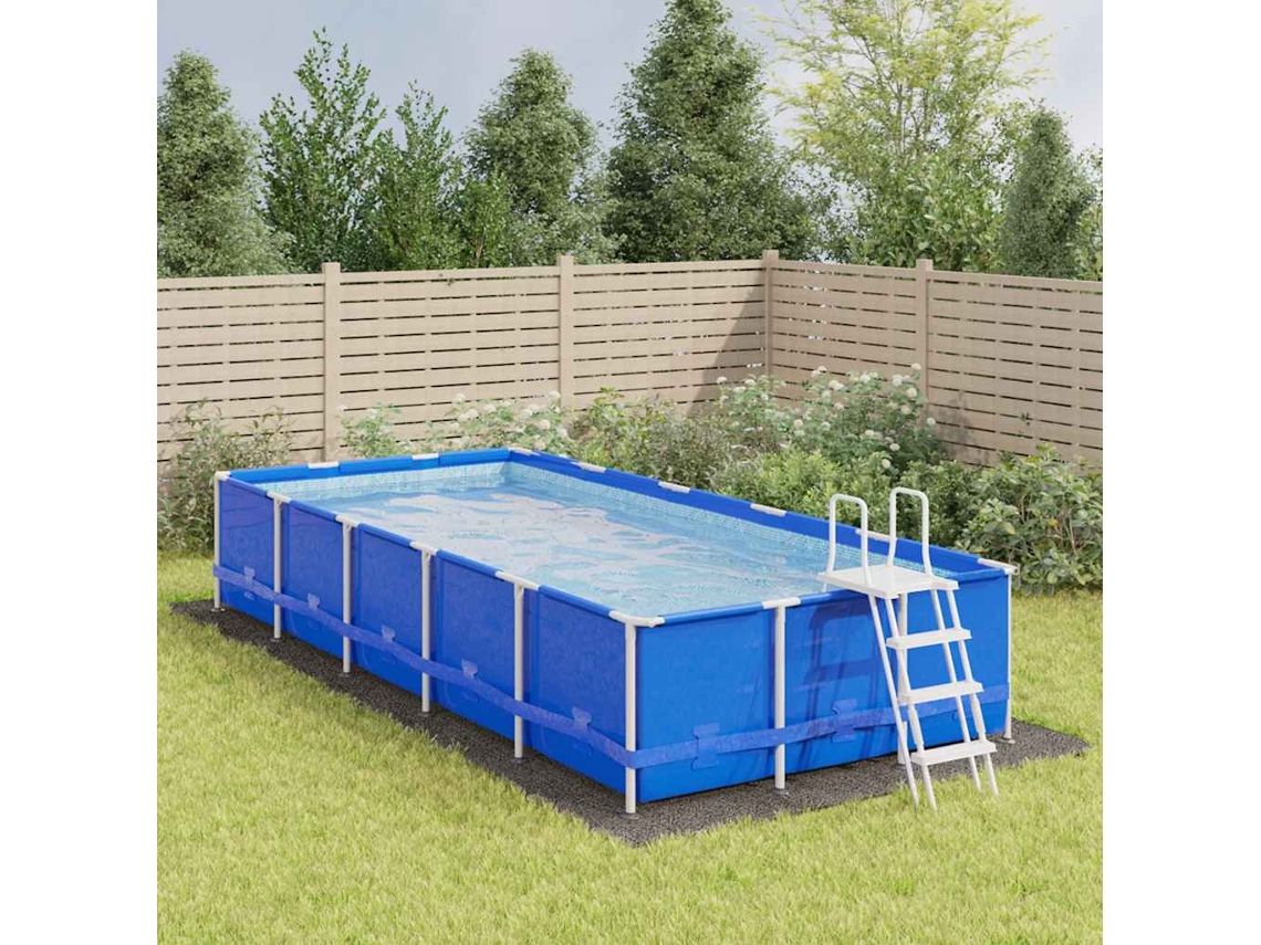 Vidaxl Pano Para Chão De Piscinas 750x370 Cm Poliéster Geotêxtil Cinza
