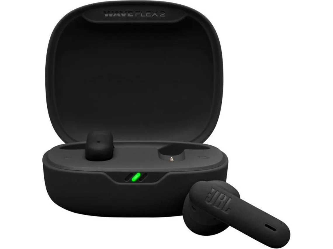 Auriculares Bluetooth True Wireless JBL WAVE FLEX 2 (Outlet Caixa Aberta - In Ear - Microfone - Noise Cancelling - Preto)