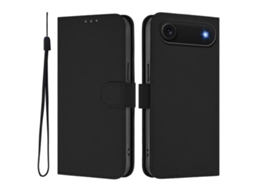 Capa De Couro Sintético Para Iphone Air - Toque Suave - Cor Sólida - Com Cordão
