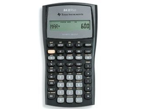 Calculadora Financeira Texas Instruments Ba Ii Plus 10 Dígitos Memória 10 Mo Bateria
