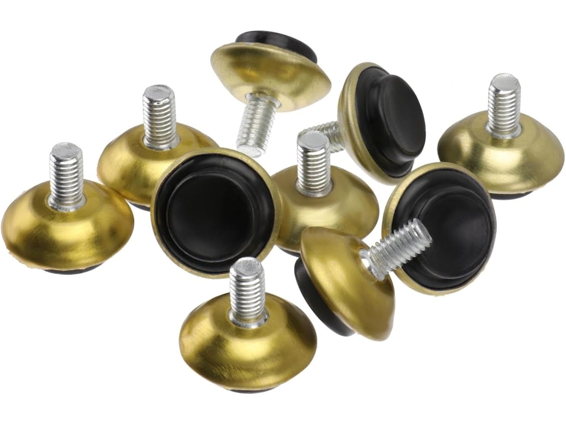 Conjunto De 10 Niveladores Pés Ajustáveis Para Móveis, Cadeiras E Mesas, Com Material De Borracha E Ferro