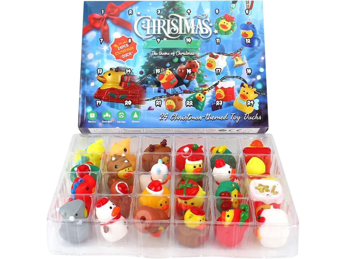 24 Dias, Patinhos De Natal, Calendário De Contagem Regressiva, Brinquedo De Pato, Meia Do Advento, Mochila
