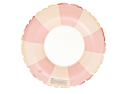 Boia Inflável Infantil Para Piscina, Boia De Piscina Inflável Retrô Em Pvc Com Listras Rosa.