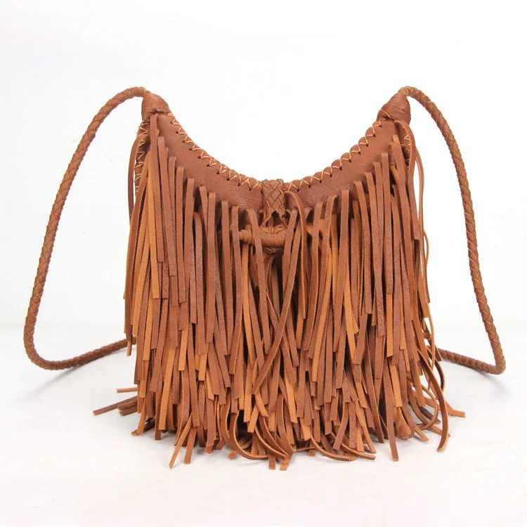 Bolsa Transversal Feminina Estilo Boho Praiano (marrom), Bolsa Vintage Feita À Mão.