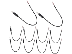 De Áudio Mono Macho De 3,5 Mm Com Extremidade Aberta, Pacote Com 10 Unidades Para Reparo De Alto Falantes E Fones De Gokoco