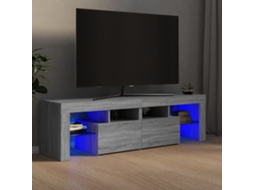 Móvel De Tv Com Luzes Led 140x36,5x40 Cm Cinzento Sonoma Lovely Home