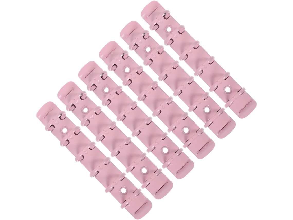 Kit De Argolas Metálicas Aboofan A7 Com 6 Furos, Mecanismo De Encadernação Solta Na Cor Rosa, Compatível Com Planners