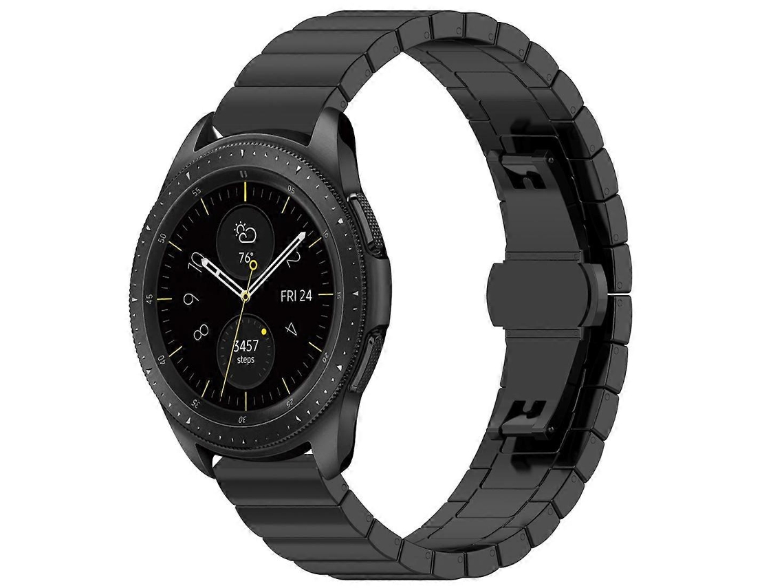 Pulseira De Aço Inoxidável Com Fecho Borboleta Para Galaxy Watch 46mm