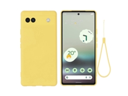 Compre Capa De Celular Flexível Antichoque Com Alça E Forro De Microfibra De Silicone Líquido Macio Ao Toque Para Google Pixel 6a, Amarela