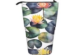 Black Case Trousse Crayons Télescopique Lily Pads Print Peil Télescopique Papeterie Trousse Retractable