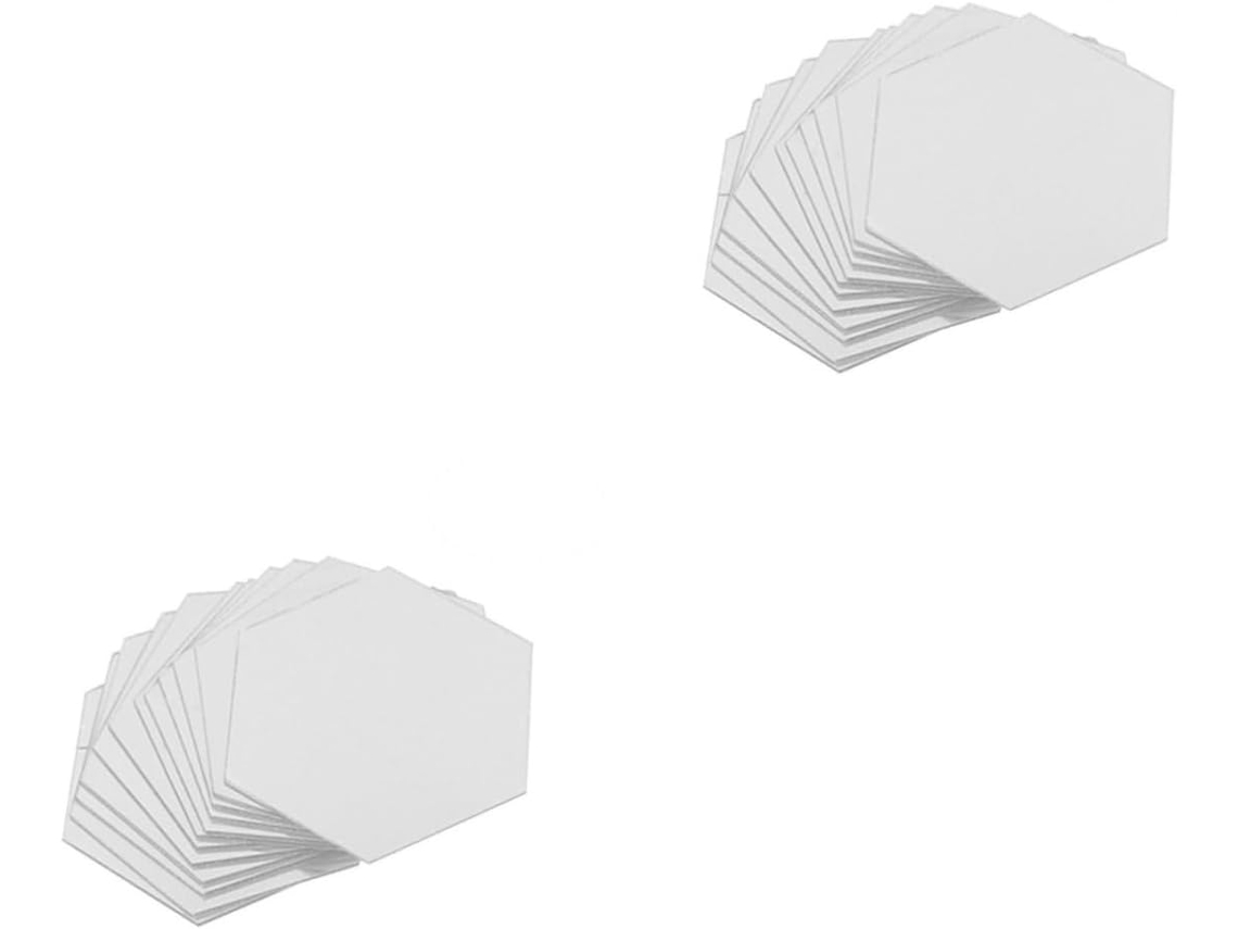 Conjunto De 2 Adesivos De Parede Hexagonais Espelhados (12 Unidades) Para Decoração De Paredes.