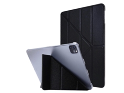 Capa de couro com textura de seda e deformação horizontal Webake para iPad Pro 11 (2020) com suporte triplo